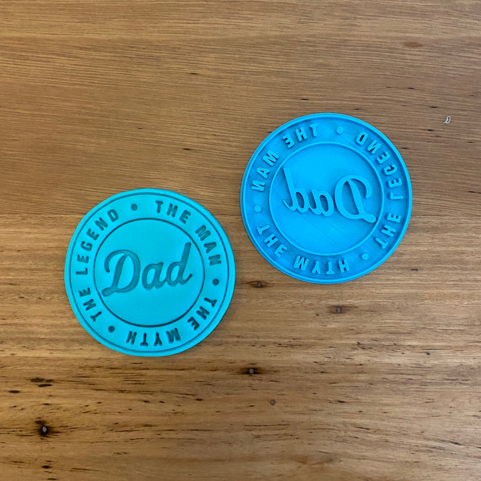 Father's Day Dad Cookie Cutter & Stamp, Cookie Cutter Store